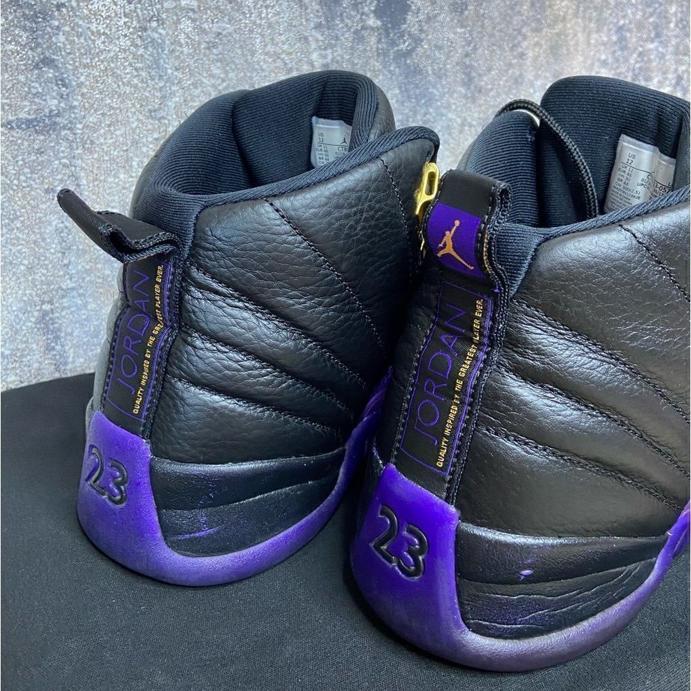 Air Jordan Retro 12 Field Purple Black Sneakers Size 12 - Picture 10 of 14